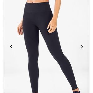 Fabletics Black Ribbed High waisted pant Xsmall